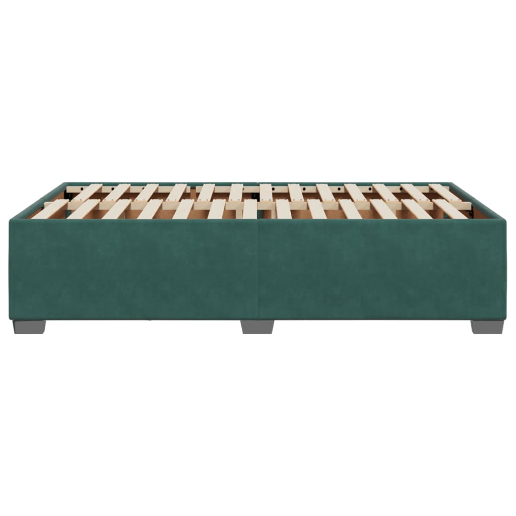 vidaXL Cadru de pat fără saltea verde închis 120x190 cm catifea