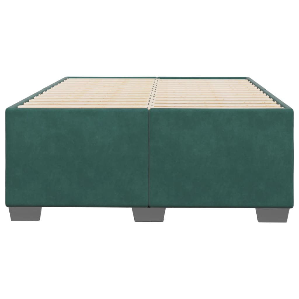 vidaXL Cadru de pat fără saltea, verde închis, 120x200 cm, catifea vidaXL Cadru de pat fără saltea, verde închis, 120x200 cm, catifea