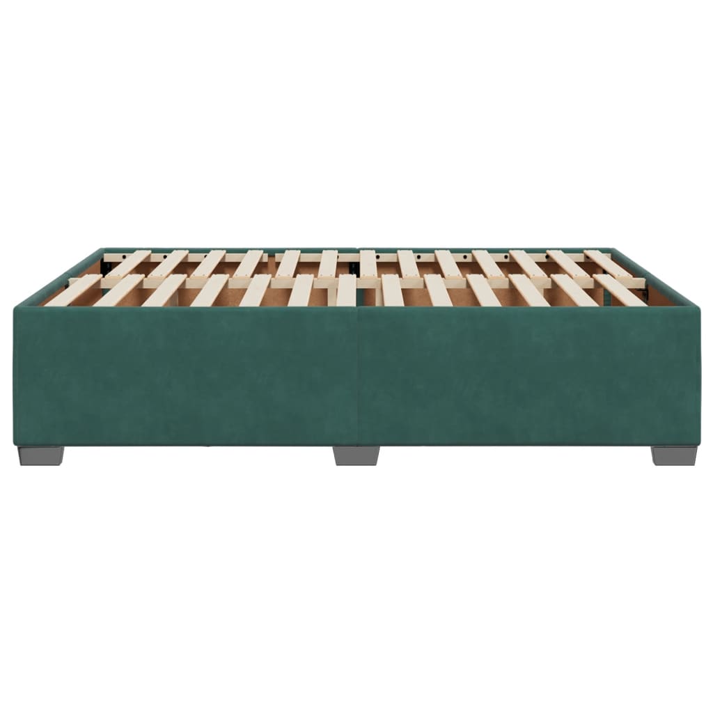 vidaXL Cadru de pat fără saltea, verde închis, 140x200 cm, catifea vidaXL Cadru de pat fără saltea, verde închis, 140x200 cm, catifea