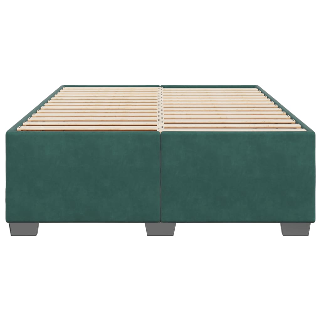vidaXL Cadru de pat fără saltea, verde închis, 160x200 cm, catifea vidaXL Cadru de pat fără saltea, verde închis, 160x200 cm, catifea