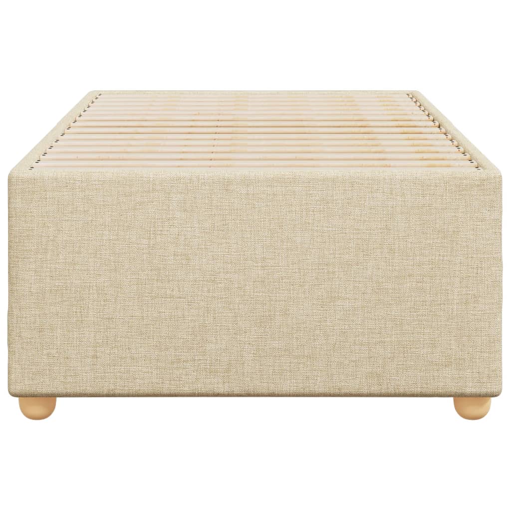 vidaXL Cadru de pat fără saltea cremă 80x200 cm țesătură