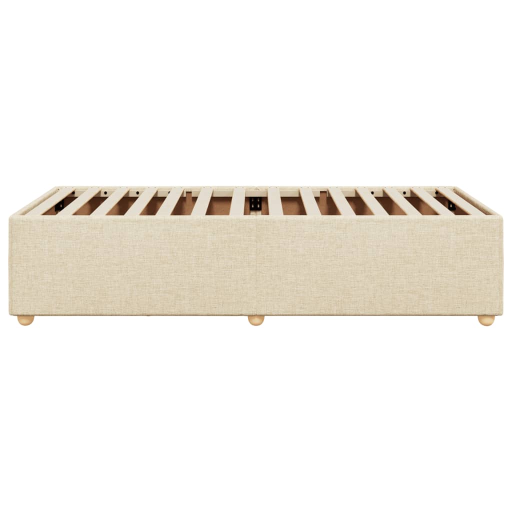 vidaXL Cadru de pat fără saltea cremă 80x200 cm țesătură