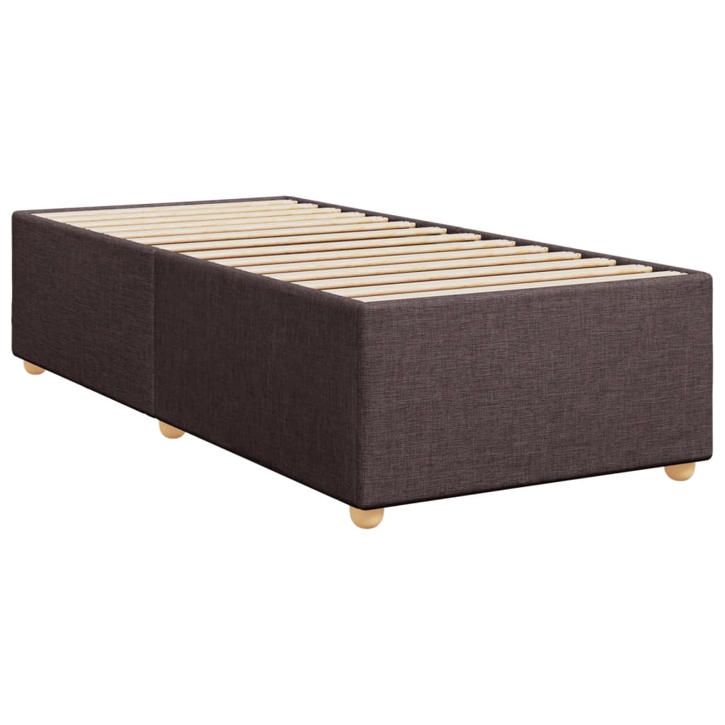 vidaXL Cadru de pat fără saltea, maro închis, 90x190 cm, textil vidaXL Cadru de pat fără saltea, maro închis, 90x190 cm, textil