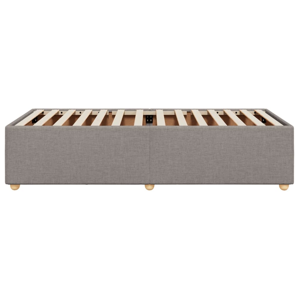 vidaXL Cadru de pat fără saltea Taupe 90x190 cm Stofa