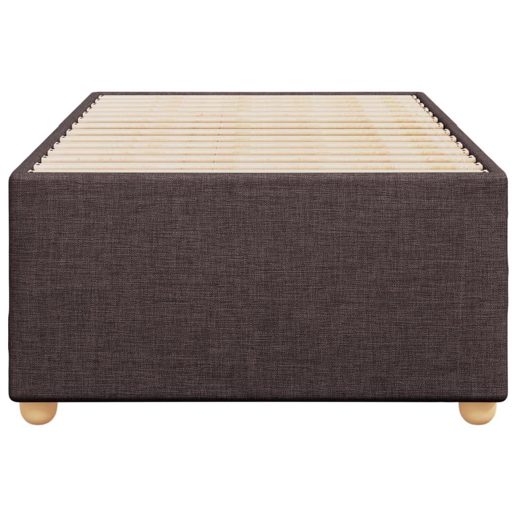 vidaXL Cadru de pat fără saltea, maro închis, 90x200 cm, textil vidaXL Cadru de pat fără saltea, maro închis, 90x200 cm, textil