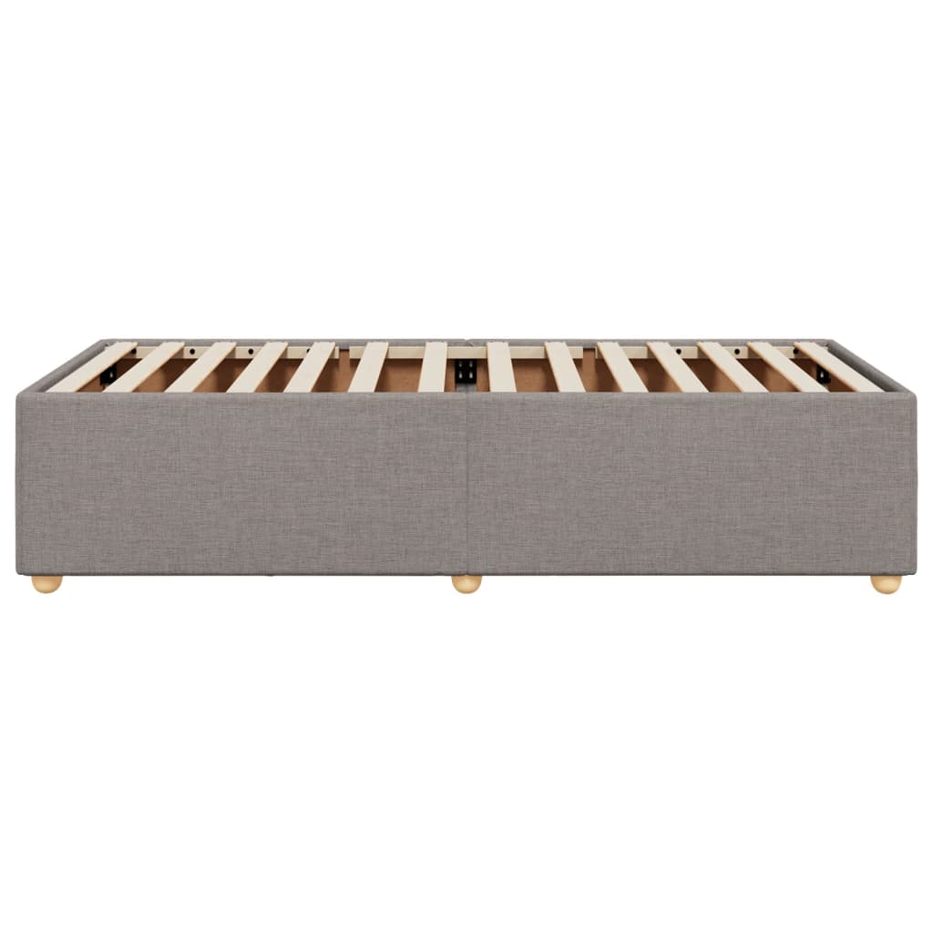 vidaXL Cadru de pat fără saltea Taupe 90x200 cm țesătură vidaXL Cadru de pat fără saltea Taupe 90x200 cm țesătură