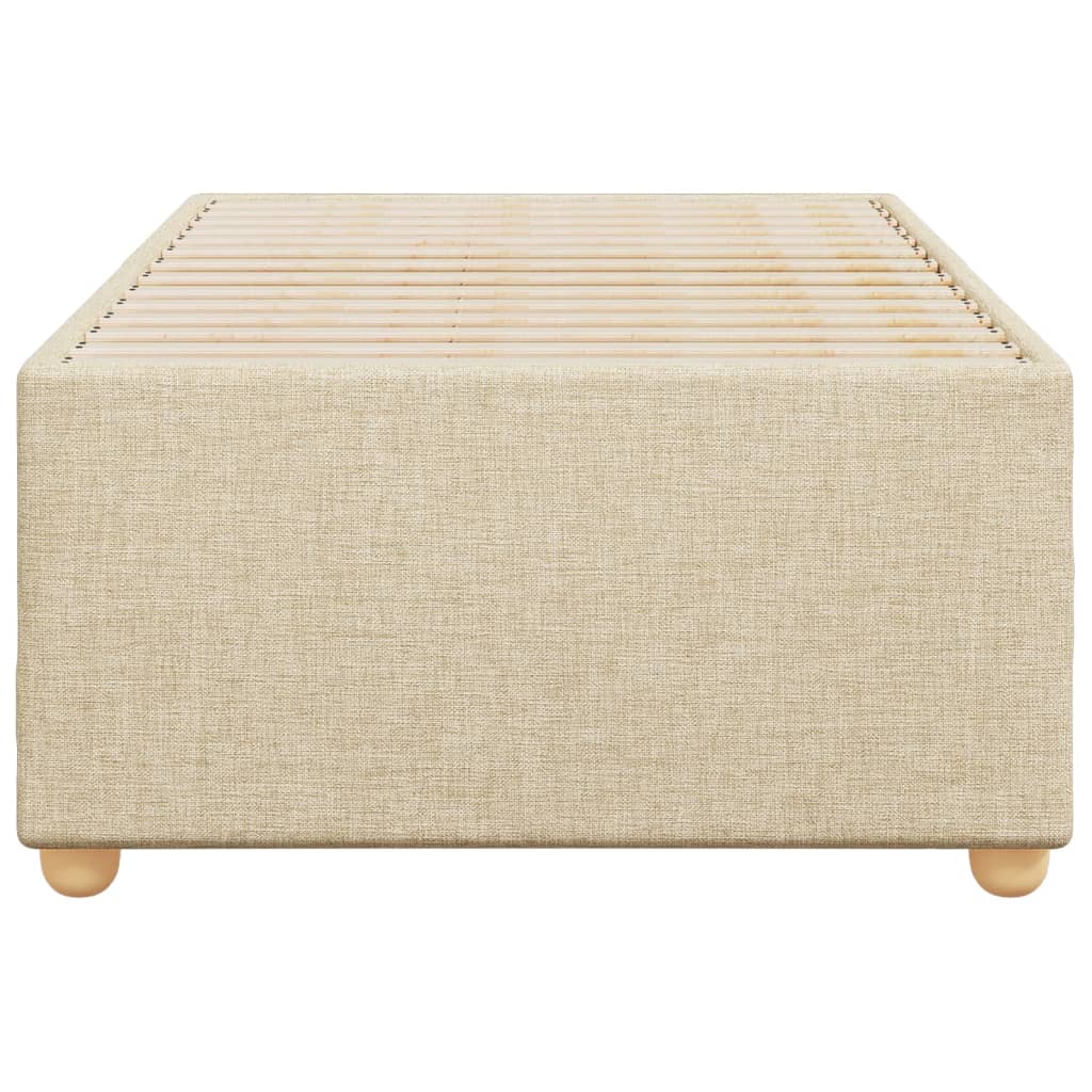 vidaXL Cadru de pat fără saltea cremă 90x200 cm țesătură