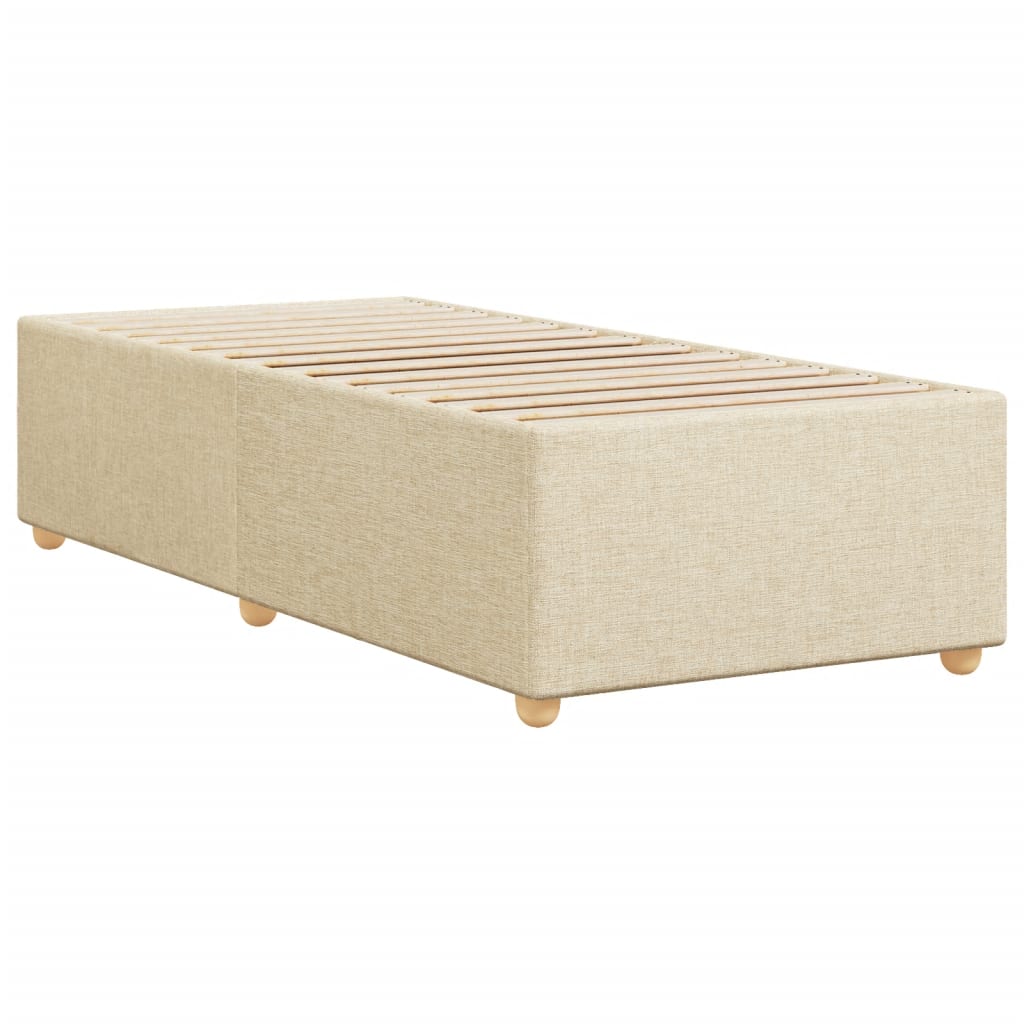 vidaXL Cadru de pat fără saltea cremă 90x200 cm țesătură