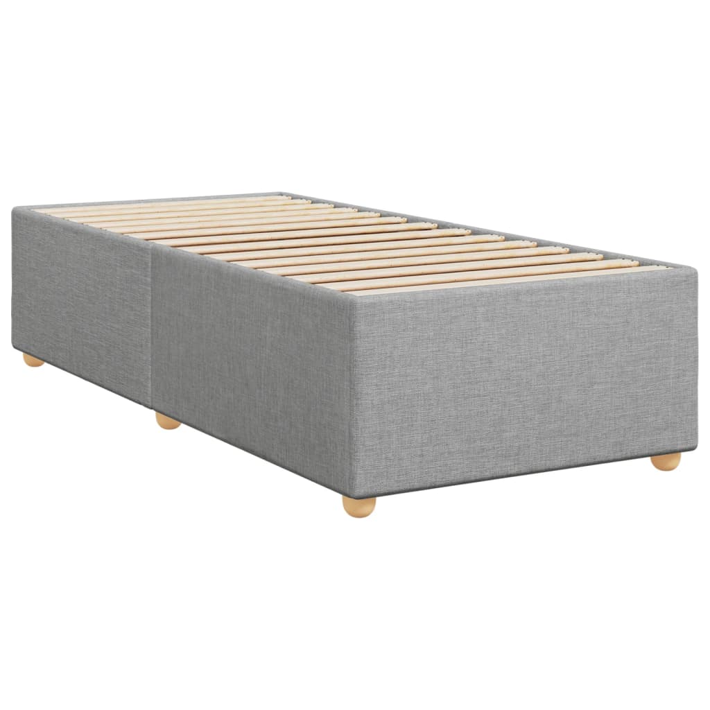 vidaXL Cadru de pat fără saltea, gri deschis, 100x200 cm, textil