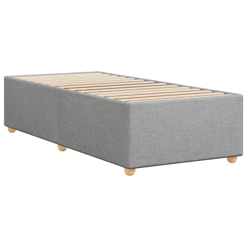 vidaXL Cadru de pat fără saltea, gri deschis, 100x200 cm, textil