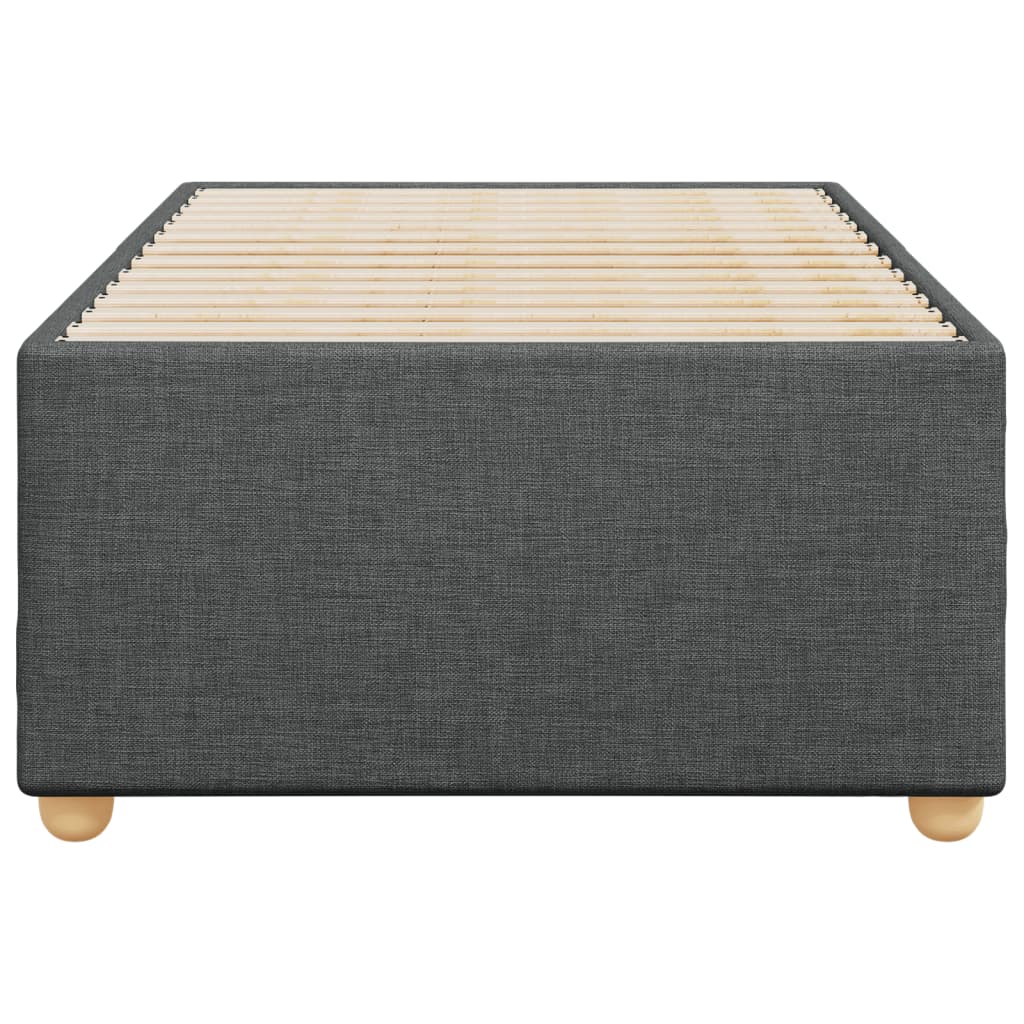 vidaXL Cadru de pat fără saltea, gri închis, 100x200 cm, textil