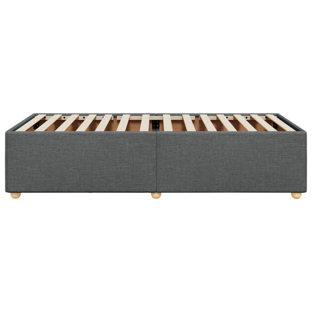 vidaXL Cadru de pat fără saltea, gri închis, 100x200 cm, textil
