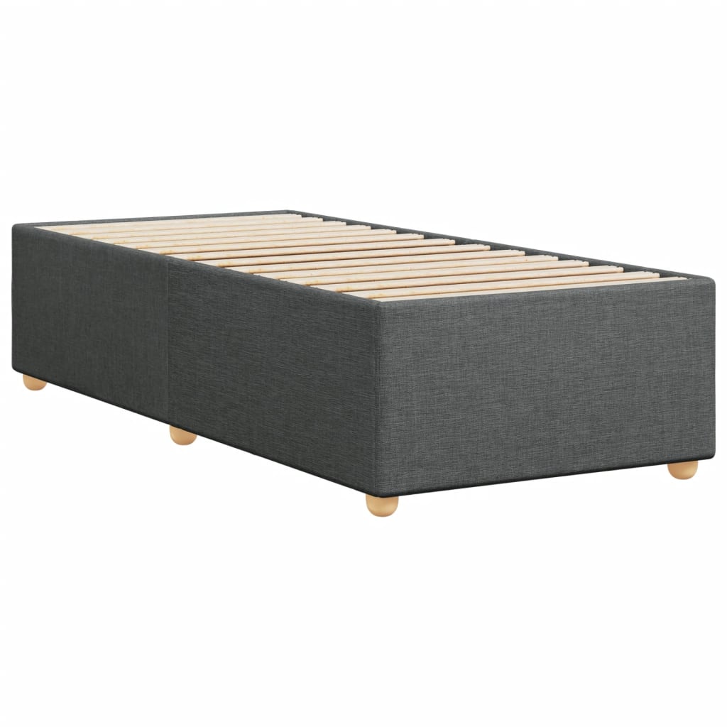 vidaXL Cadru de pat fără saltea, gri închis, 100x200 cm, textil