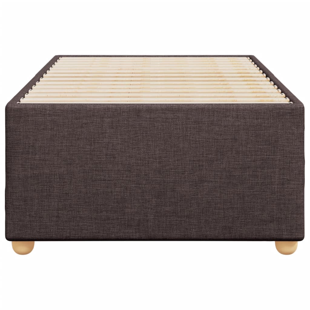 vidaXL Cadru de pat fără saltea, maro închis, 100x200 cm, textil vidaXL Cadru de pat fără saltea, maro închis, 100x200 cm, textil