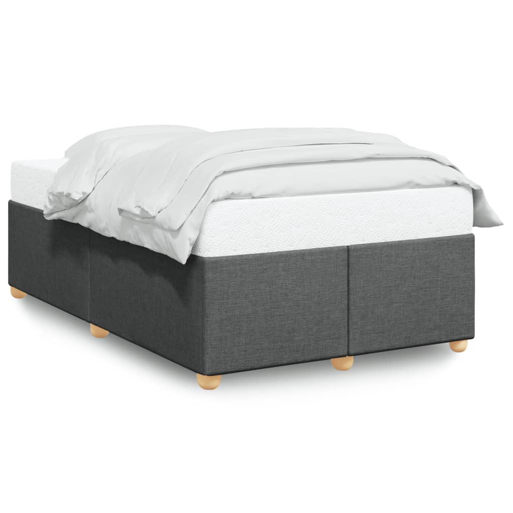 vidaXL Cadru de pat fără saltea gri închis 120x190 cm țesătură