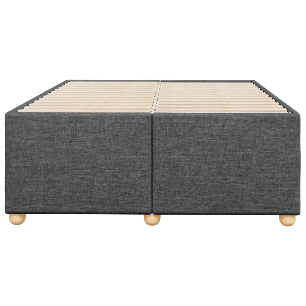vidaXL Cadru de pat fără saltea gri închis 120x190 cm țesătură