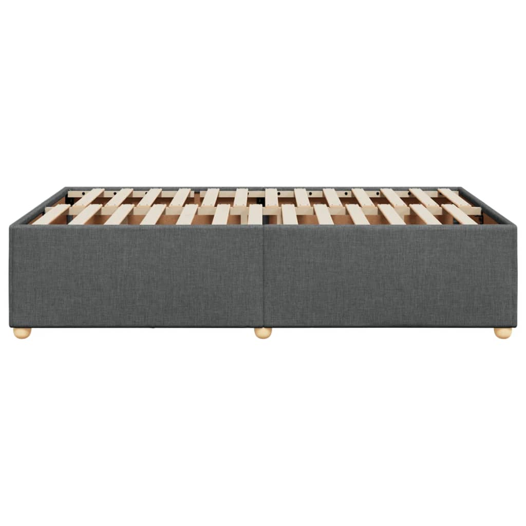 vidaXL Cadru de pat fără saltea gri închis 120x190 cm țesătură