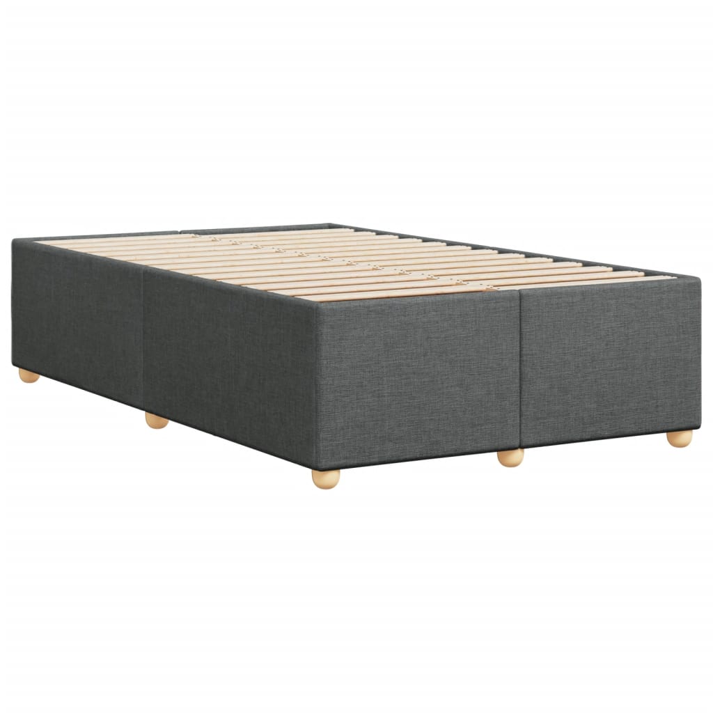 vidaXL Cadru de pat fără saltea gri închis 120x190 cm țesătură