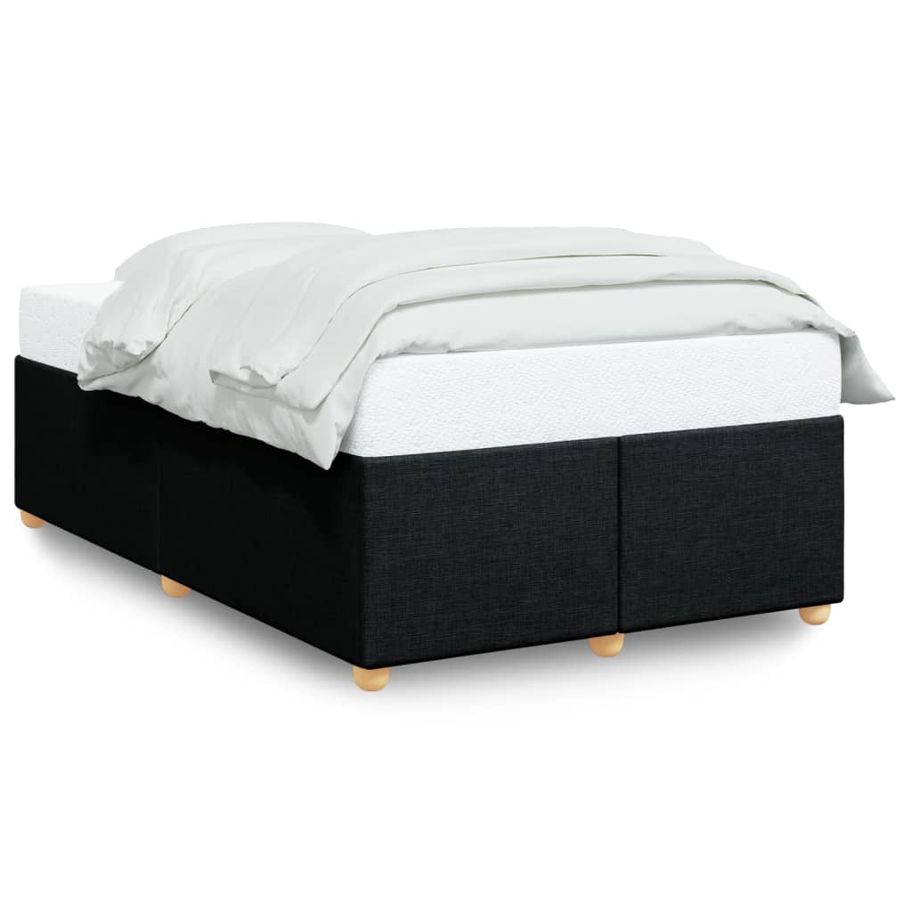 vidaXL Cadru de pat fără saltea Negru 120x190 cm țesătură