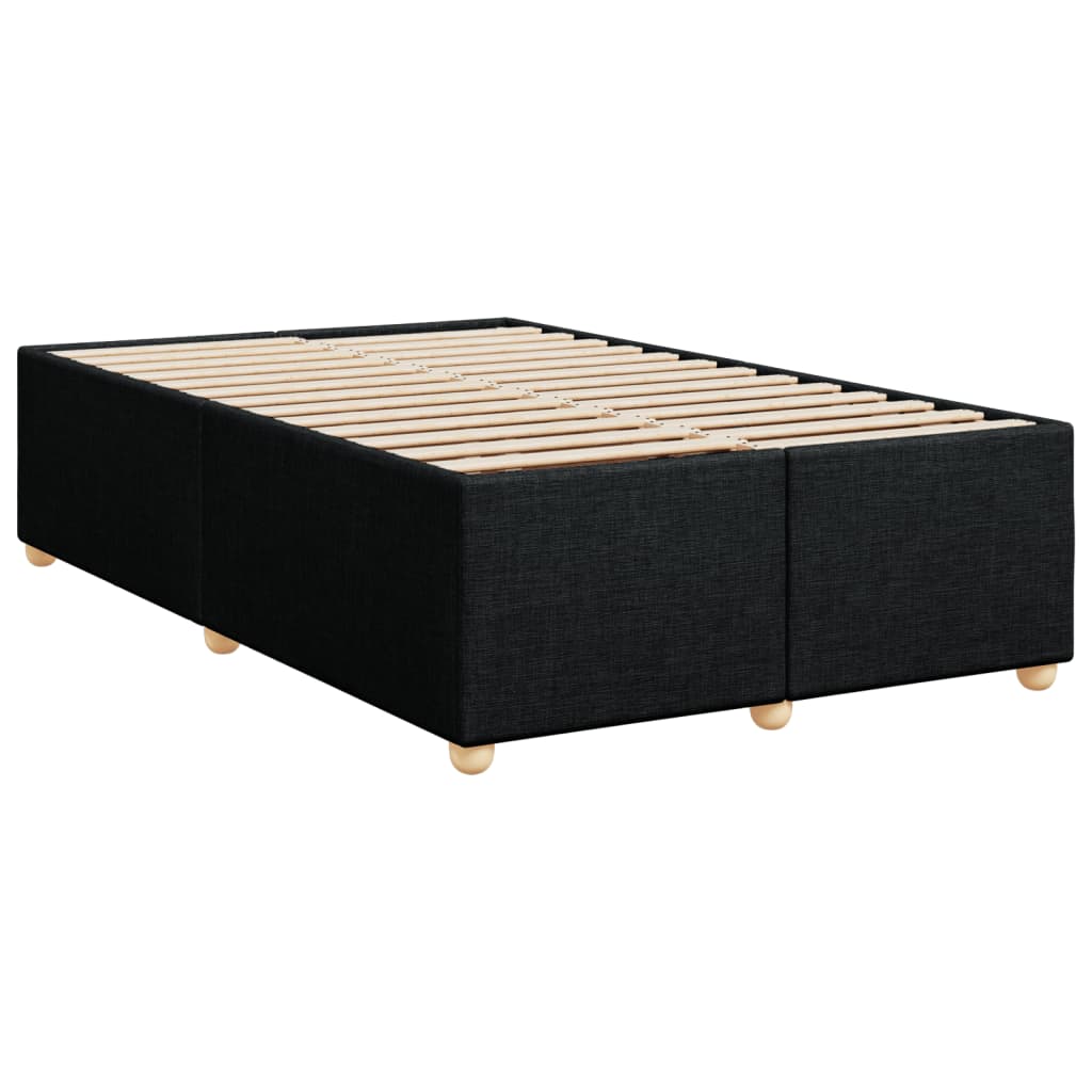 vidaXL Cadru de pat fără saltea Negru 120x190 cm țesătură