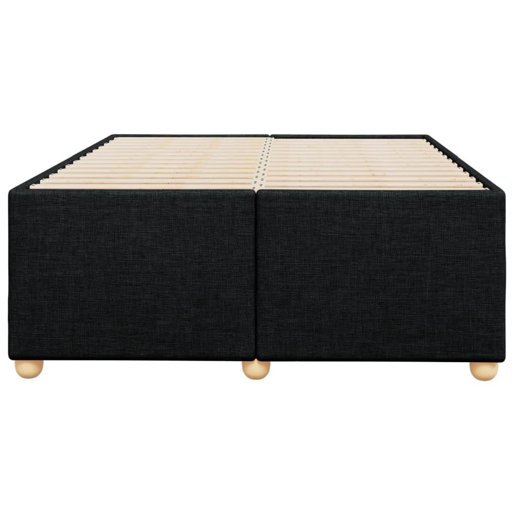 vidaXL Cadru de pat fără saltea Negru 120x190 cm țesătură