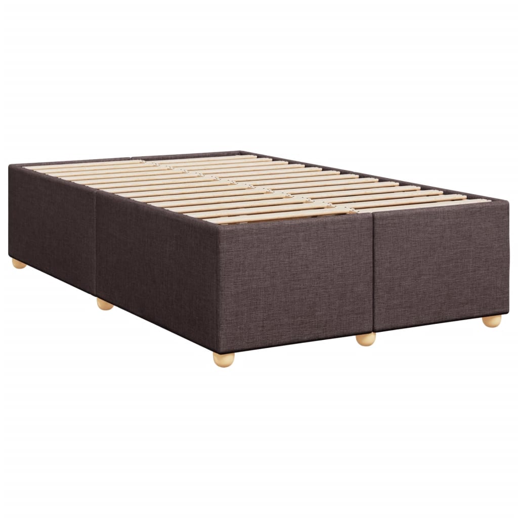 vidaXL Cadru de pat fără saltea țesătură maro 120x190 cm țesătură