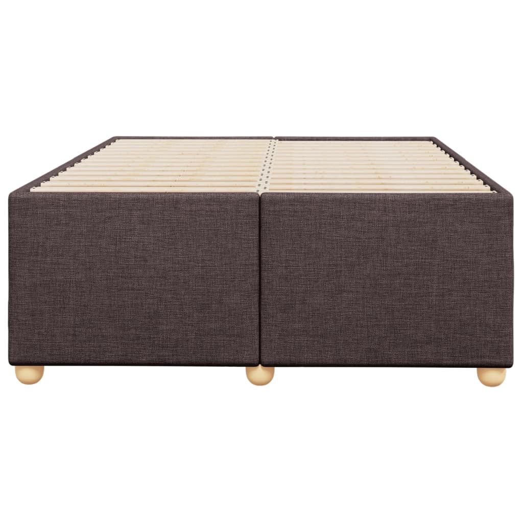 vidaXL Cadru de pat fără saltea țesătură maro 120x190 cm țesătură