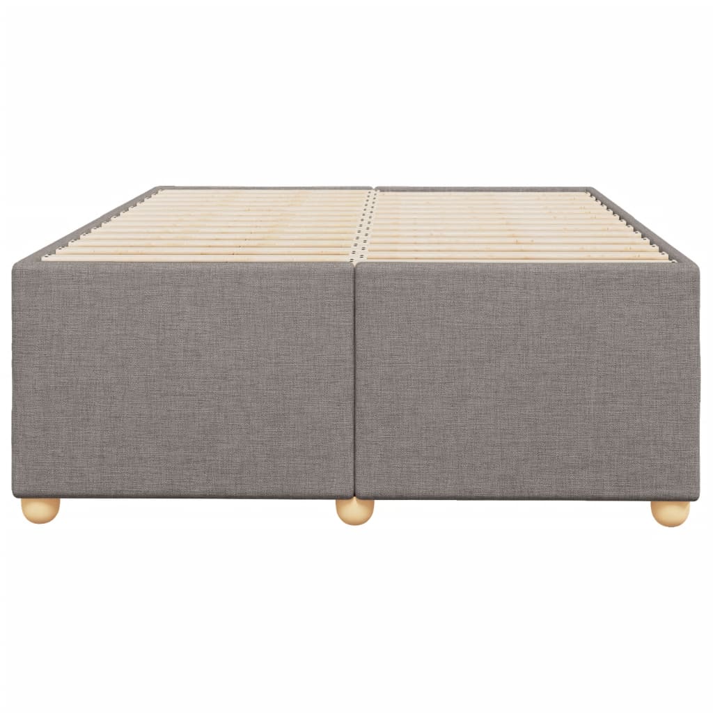 vidaXL Cadru de pat fără saltea Taupe 120x190 cm țesătură