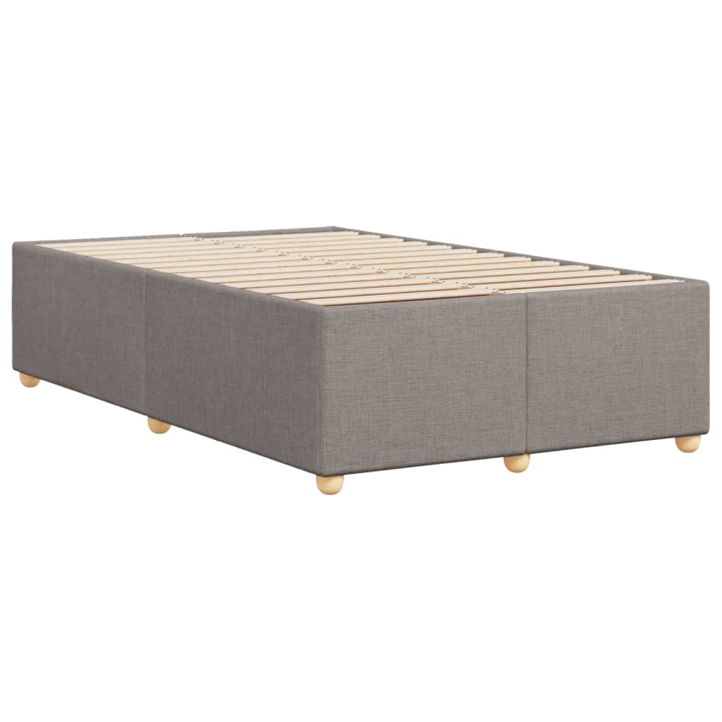 vidaXL Cadru de pat fără saltea Taupe 120x190 cm țesătură