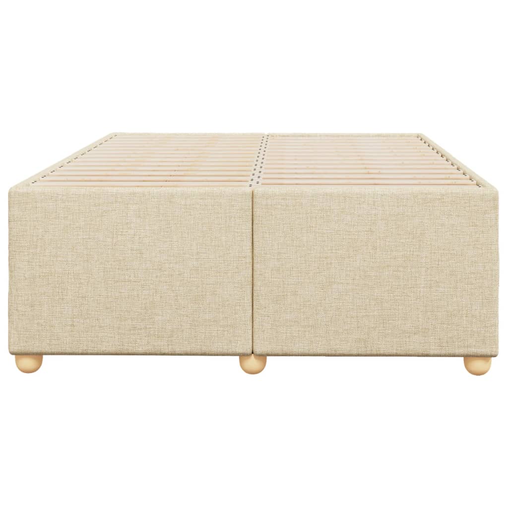 vidaXL Cadru de pat fără saltea cremă 120x190 cm țesătură