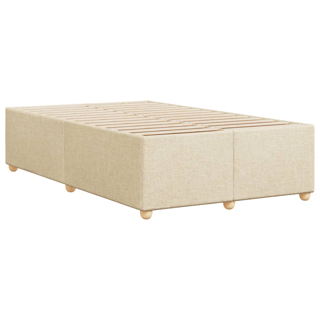 vidaXL Cadru de pat fără saltea cremă 120x190 cm țesătură