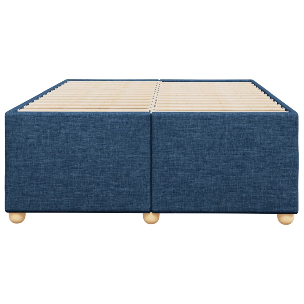 vidaXL Cadru de pat fără saltea Albastru 120x190 cm țesătură