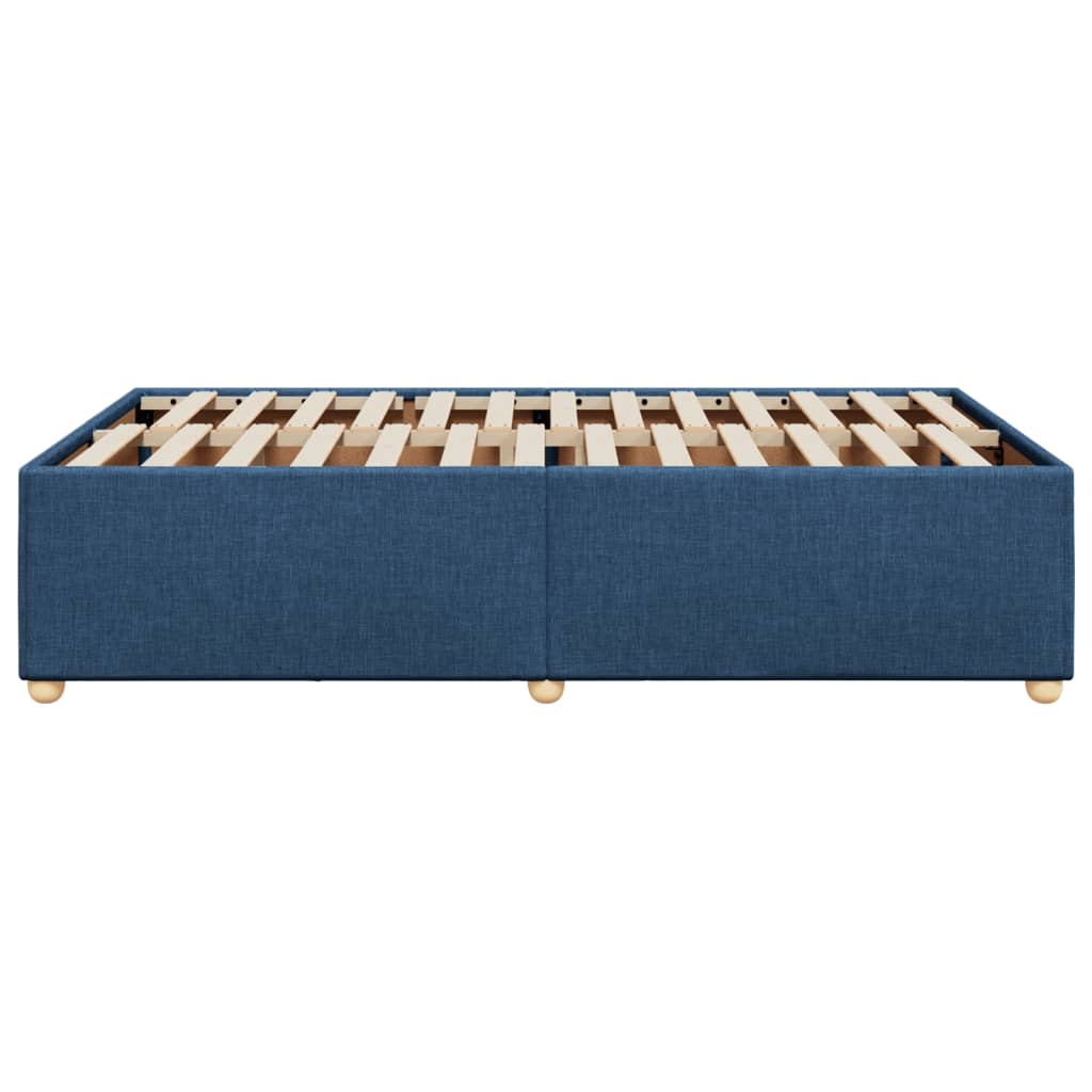 vidaXL Cadru de pat fără saltea Albastru 120x190 cm țesătură