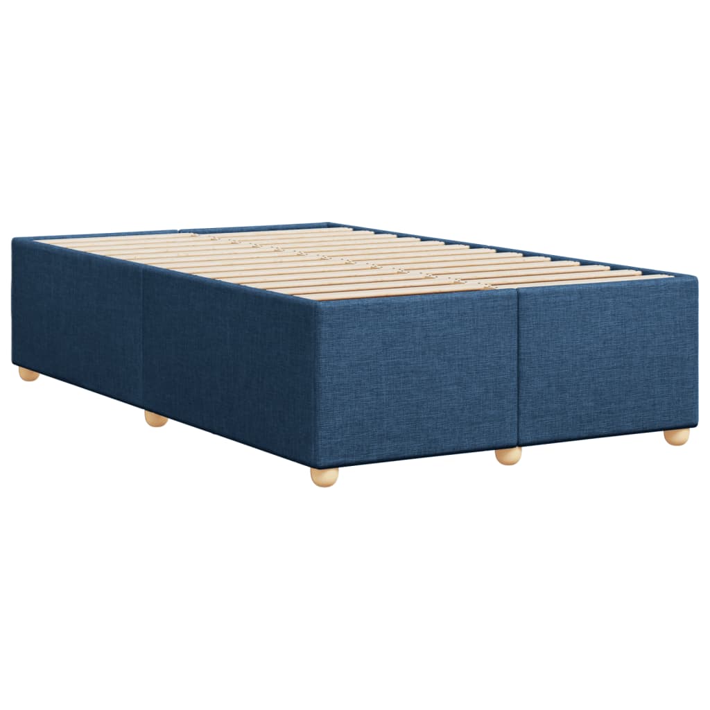 vidaXL Cadru de pat fără saltea Albastru 120x190 cm țesătură