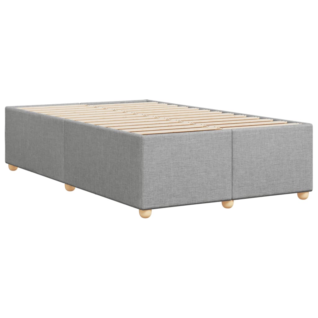 vidaXL Cadru de pat fără saltea, gri deschis, 120x200 cm, textil