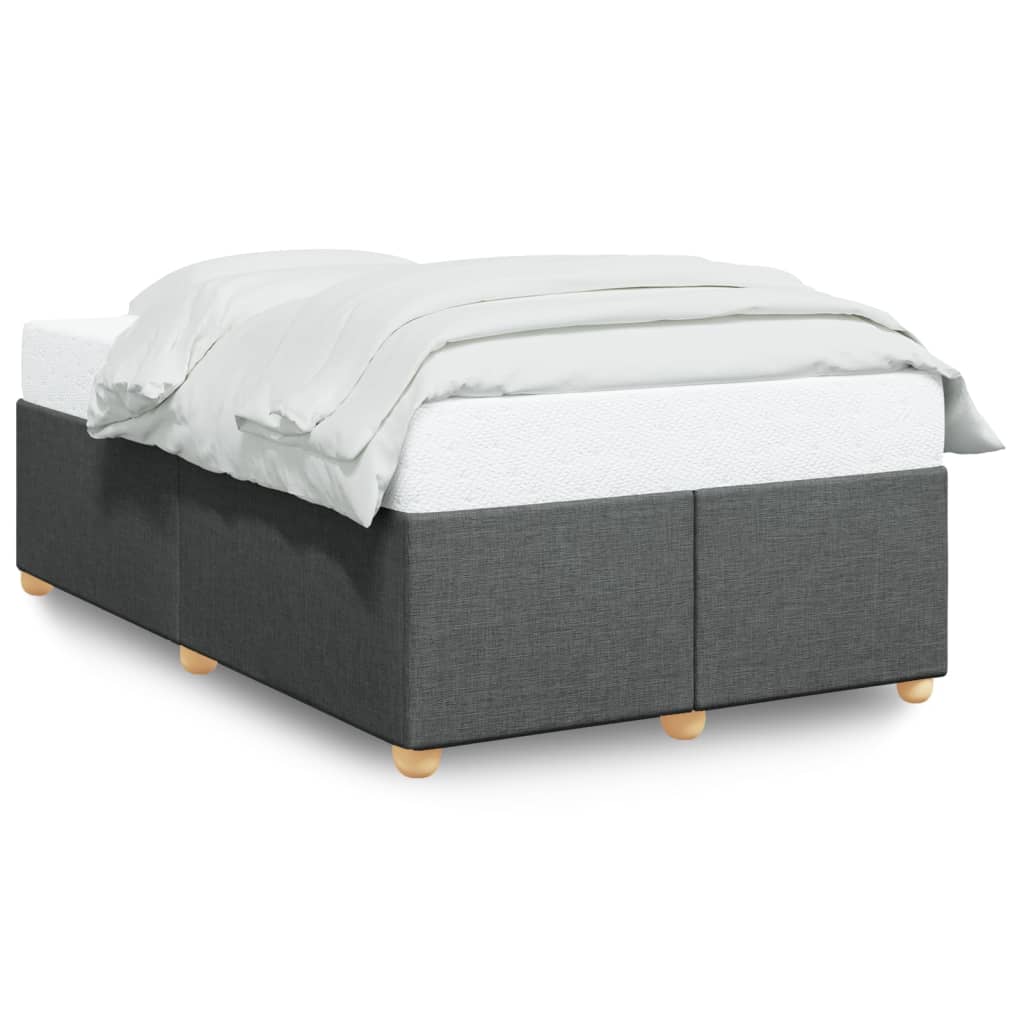vidaXL Cadru de pat fără saltea, gri închis, 120x200 cm, textil