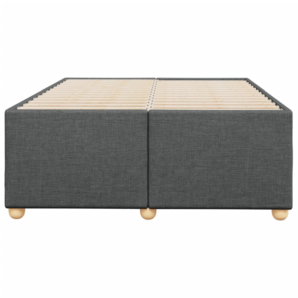 vidaXL Cadru de pat fără saltea, gri închis, 120x200 cm, textil