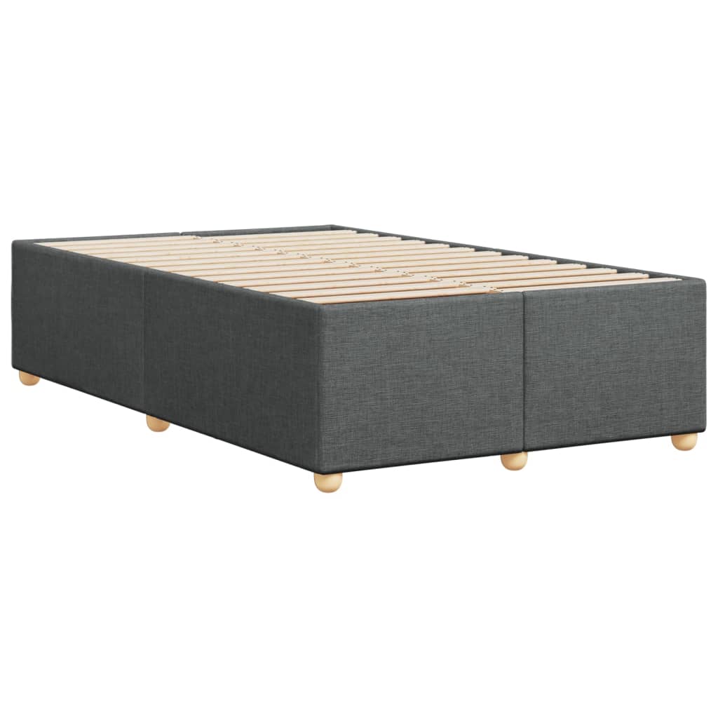 vidaXL Cadru de pat fără saltea, gri închis, 120x200 cm, textil