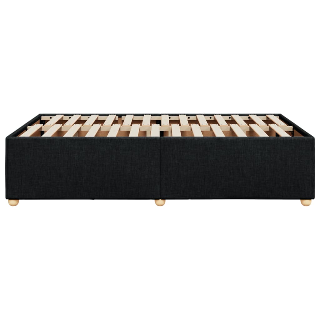 vidaXL Cadru de pat fără saltea, negru, 120x200 cm, textil