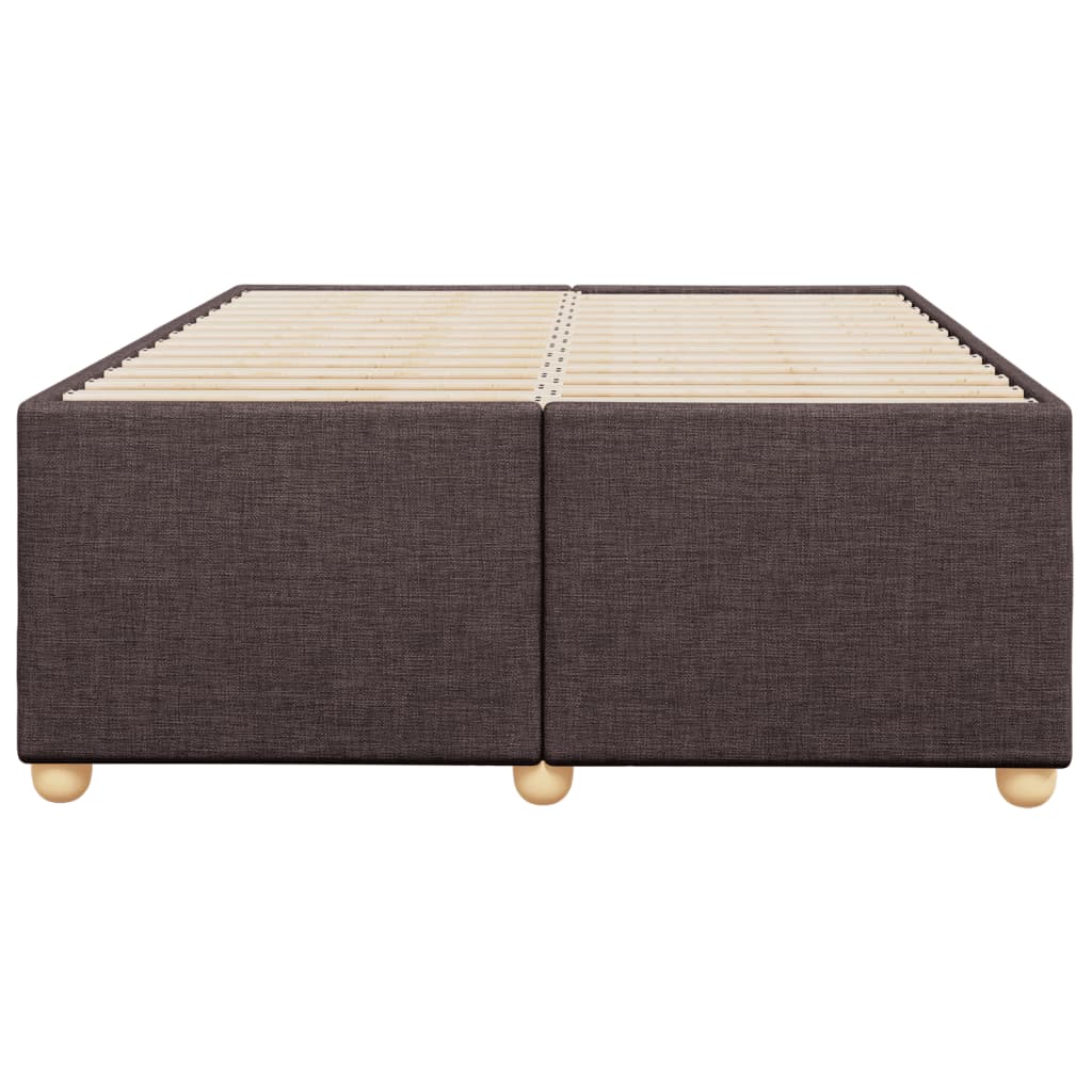 vidaXL Cadru de pat fără saltea, maro închis, 120x200 cm, textil vidaXL Cadru de pat fără saltea, maro închis, 120x200 cm, textil