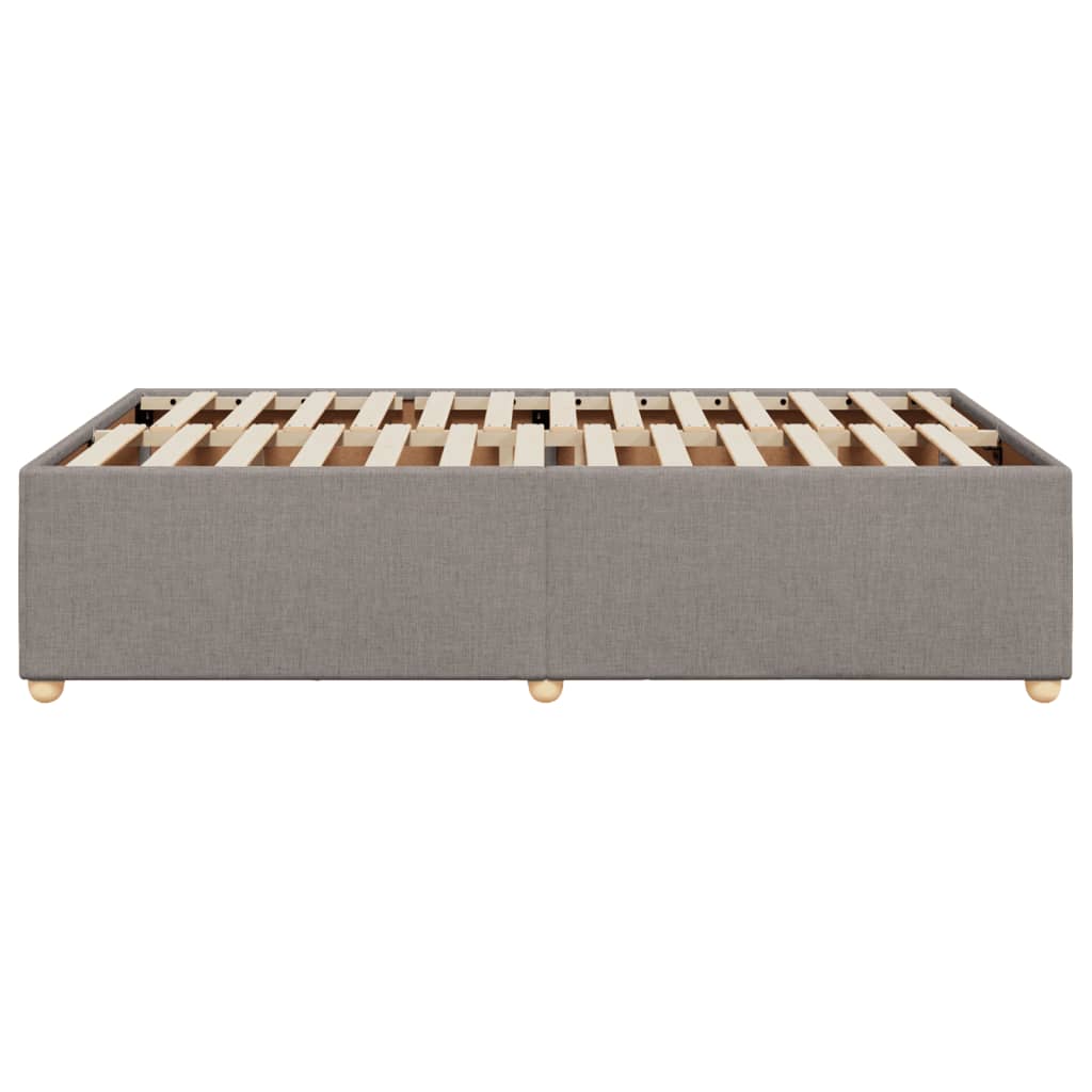vidaXL Cadru de pat fără saltea, gri taupe, 120x200 cm, textil