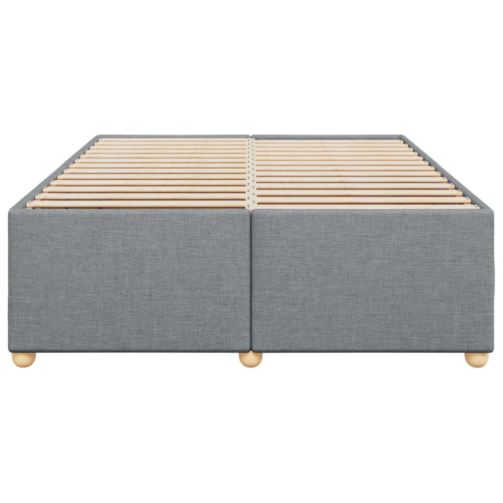 vidaXL Cadru de pat fără saltea, gri deschis, 140x190 cm, textil