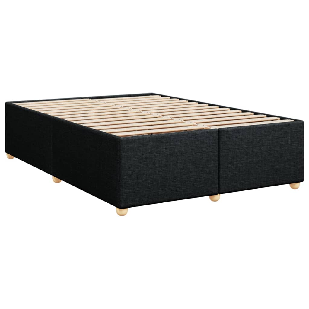 vidaXL Cadru de pat fără saltea, negru, 140x190 cm, textil