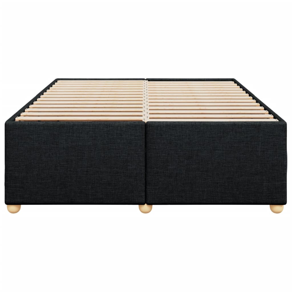 vidaXL Cadru de pat fără saltea, negru, 140x190 cm, textil