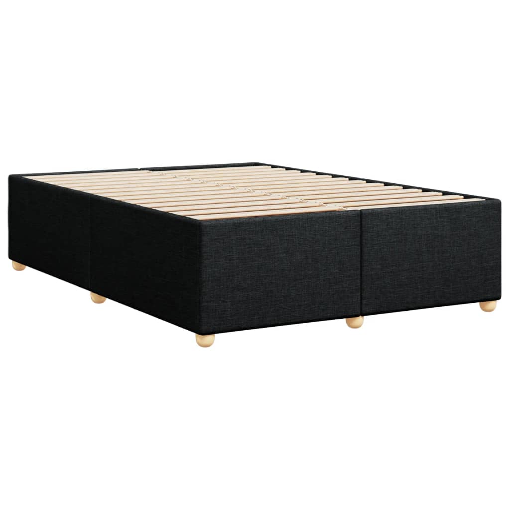 vidaXL Cadru de pat fără saltea, negru, 140x190 cm, textil