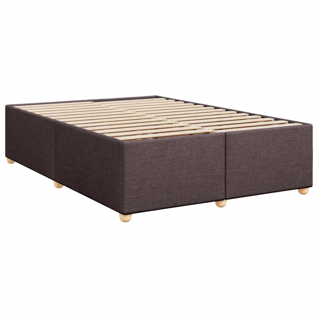 vidaXL Cadru de pat fără saltea, maro închis, 140x200 cm, textil vidaXL Cadru de pat fără saltea, maro închis, 140x200 cm, textil