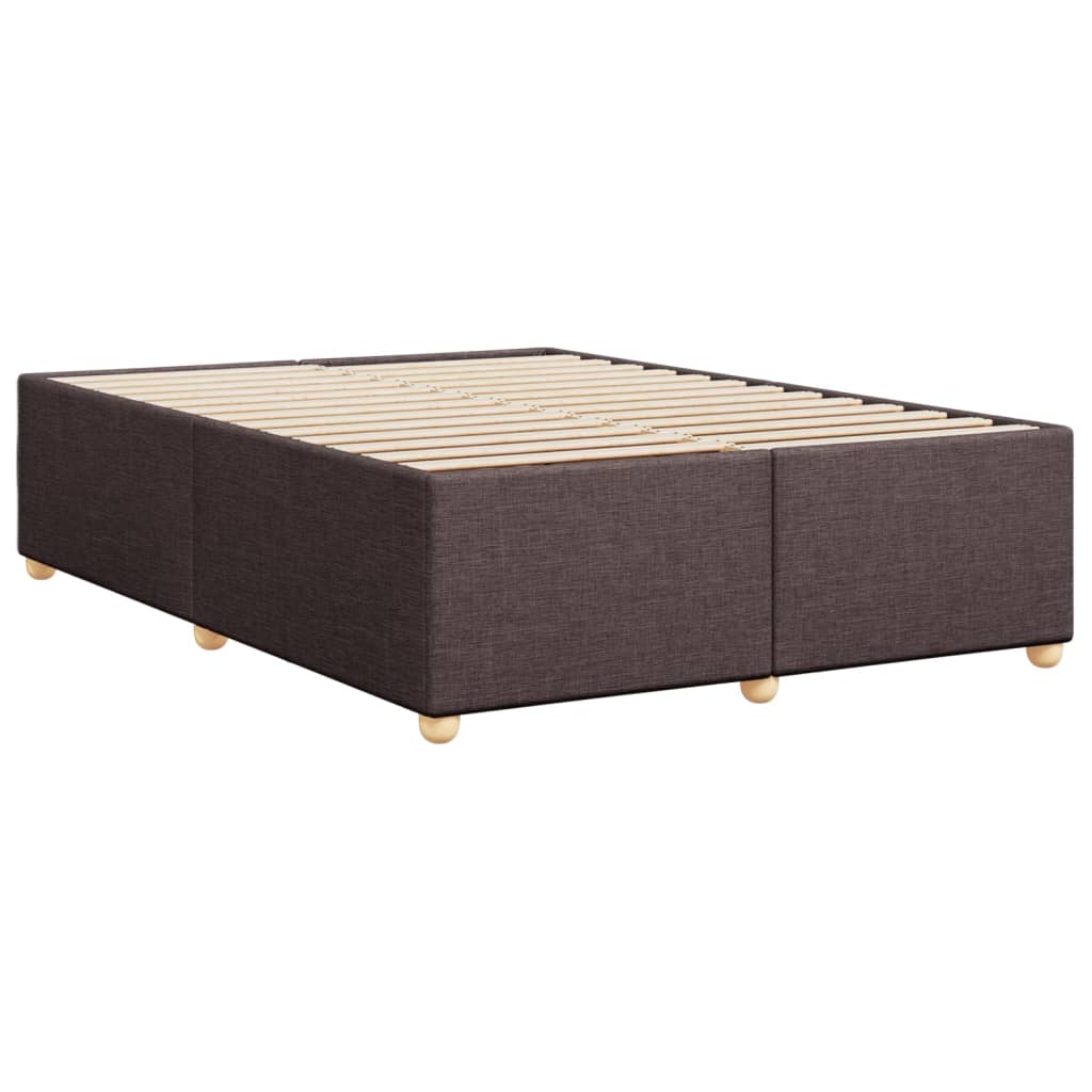 vidaXL Cadru de pat fără saltea, maro închis, 140x200 cm, textil vidaXL Cadru de pat fără saltea, maro închis, 140x200 cm, textil
