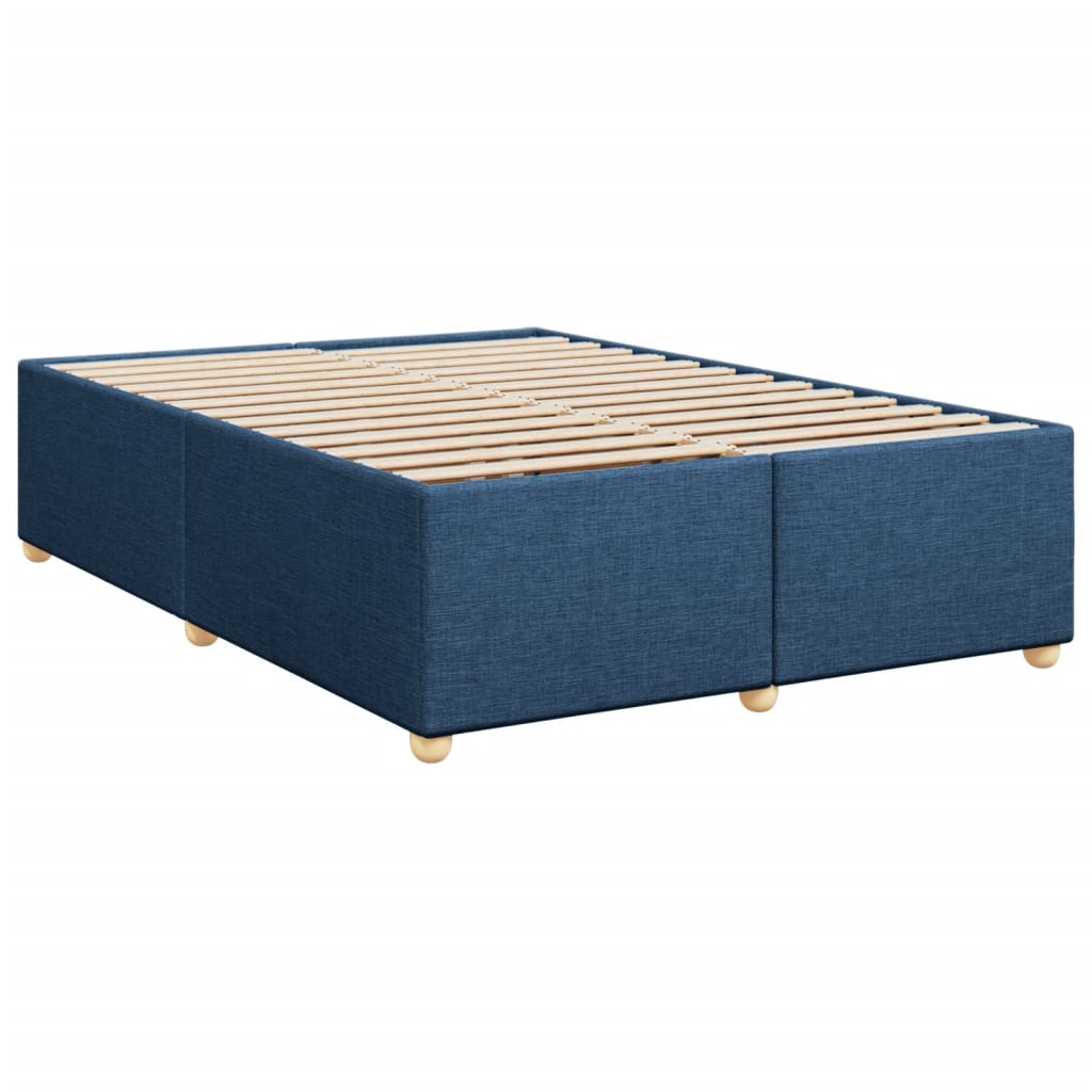 vidaXL Cadru de pat fără saltea, albastru, 140x190 cm, textil vidaXL Cadru de pat fără saltea, albastru, 140x190 cm, textil