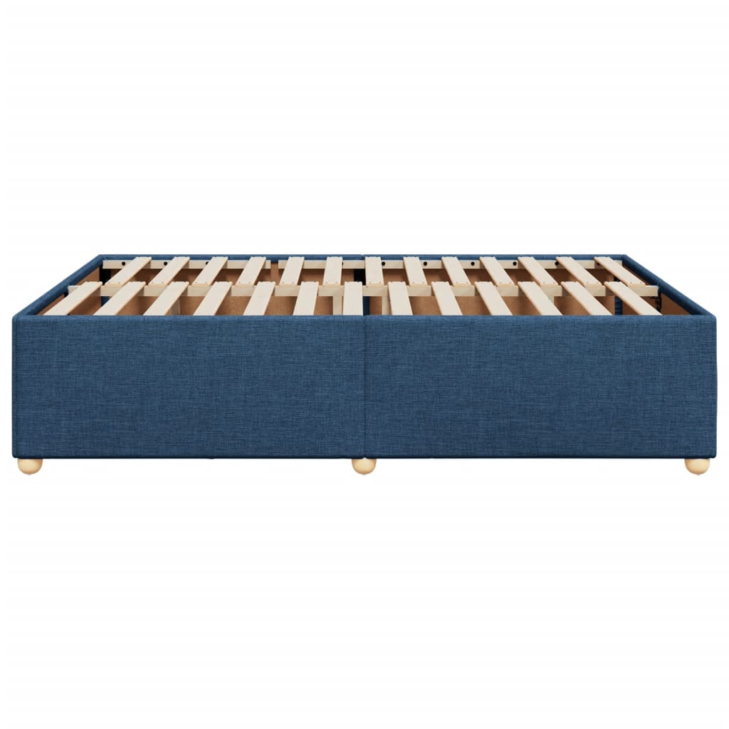 vidaXL Cadru de pat fără saltea, albastru, 140x190 cm, textil vidaXL Cadru de pat fără saltea, albastru, 140x190 cm, textil