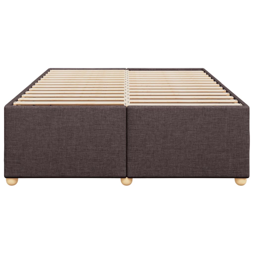 vidaXL Cadru de pat fără saltea, maro închis, 140x200 cm, textil vidaXL Cadru de pat fără saltea, maro închis, 140x200 cm, textil